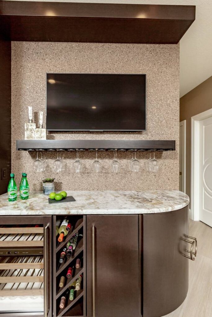 Custom Wine Bottle & Glass Rack/Floating Shelf